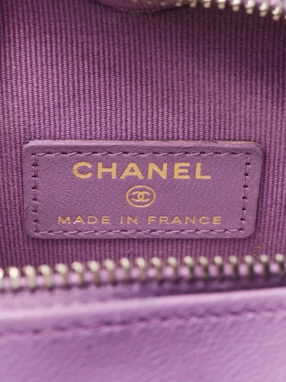Chanel Purple Quilted Lambskin Quilted CC In Love Heart Clutch With Chain Bag